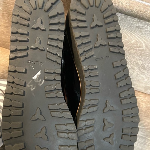 ALDO Louirede Black Women Oxford Shoes Lace-Up  1.25 Platform Wedge Heel - Picture 8 of 13